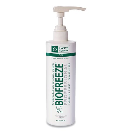 BIOFREEZE Professional Green Topical Analgesic Pain Reliever Gel, 16 oz Pump 13425